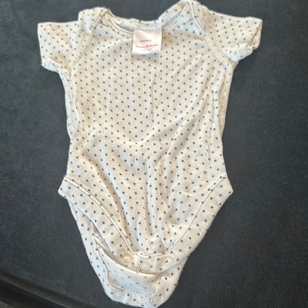 Hanna Andersson Black and White Bodysuit One Piece